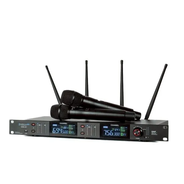 Divaaudio Ddm 257 2 Divaaudio Ddm-257 ไมโครโฟนไร้สายดิจิตอลแบบมือถือคู่ Uhf