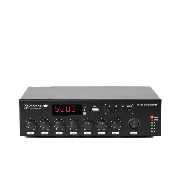 Divaaudio Ma-60ub เครื่องขยายเสียงมิกเซอร์แอมป์ 60 วัตต์ พร้อม Usb และ Bluetooth