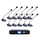 Divaaudio Da-1000vcu Set 1 ชุดไมค์ประชุมดิจิตอล 11 ท่าน พร้อมฟังก์ชันโหวตและติดตามกล้อง