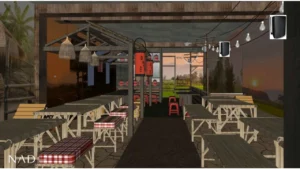 Izakaya Indoor Speaker Placement 3d Render