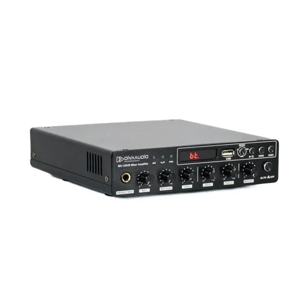 Ma 120ub 4 4 11zon Divaaudio Ma-120ub เครื่องขยายเสียงมิกเซอร์แอมป์ 120 วัตต์ พร้อม Usb และ Bluetooth