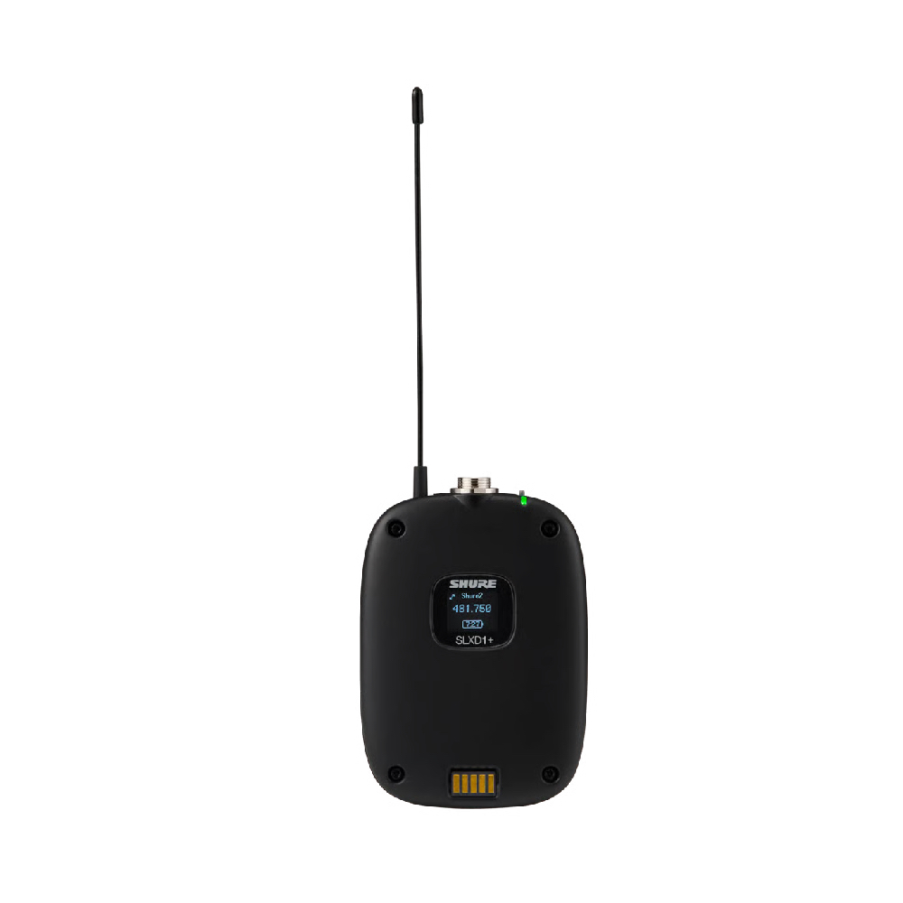 Shure Slxd1+ Front Shure Slxd1+ เครื่องส่งสัญญาณไร้สายดิจิตอลแบบ Bodypack