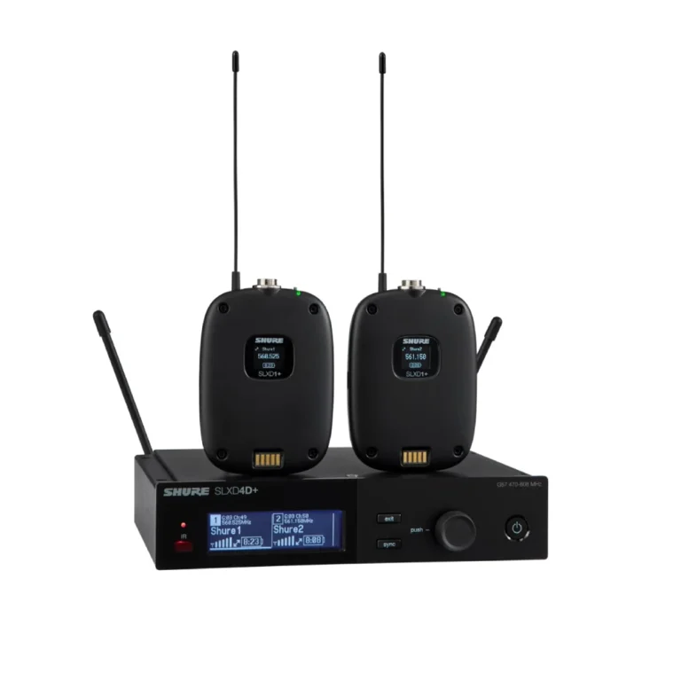 Shure Slxd14d+a-M55 ระบบเครื่องส่งสัญญาณไร้สายแบบดิจิทัลพร้อม Bodypack จำนวน 2 เครื่อง