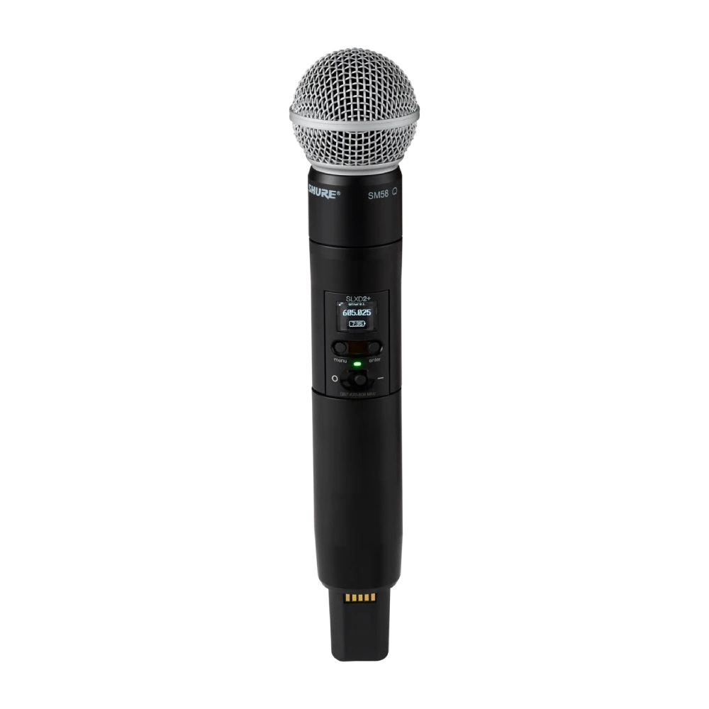Shure Slxd24da 58 M55 Mic Shure Slxd24d+a/58-M55 ชุดไมค์ไร้สายแบบดิจิตอลพร้อมแคปซูลหัวไมค์ Sm58 จำนวน 2 อัน