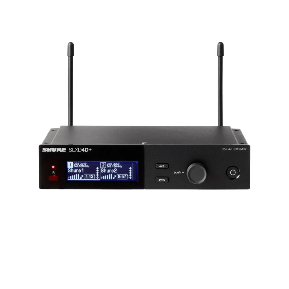 Shure Slxd24da 58 M55 Receiver Shure Slxd24d+a/58-M55 ชุดไมค์ไร้สายแบบดิจิตอลพร้อมแคปซูลหัวไมค์ Sm58 จำนวน 2 อัน