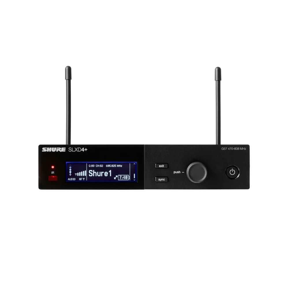 Shure Slxd4+ Front Shure Slxd4+ เครื่องรับสัญญาณไร้สายแบบดิจิตอล