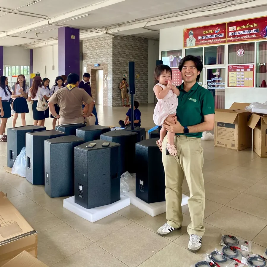 ผลงานจัดชุดระบบเสียงโรงเรียน นนทบุรีวิทยาลัย ครบวงจร