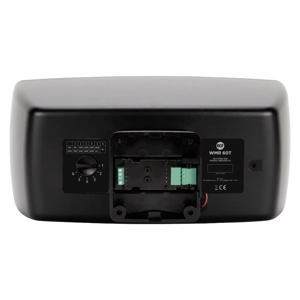 006 Wmr 60t Back 5 11zon Rcf Wmr 60t ลำโพงติดผนัง 2 ทาง ขนาด 6.5 นิ้ว พร้อม Line Transformer 80w Aes