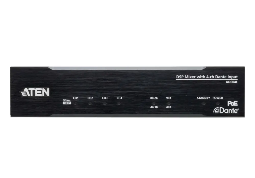 Ad004e 2 3 11zon Aten Ad004e Dante Audio Dsp โปรเซสเซอร์เสียงดิจิทัล 4×4 (4 X 4 Dante Audio Dsp Processor)