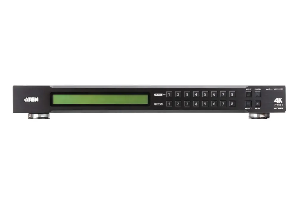 Aten Vm0808hb 8 X 8 True 4k Hdmi Matrix Switch