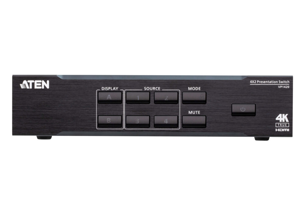 Aten Vp1420 2 Aten Vp1420 4 X 2 True 4k Presentation Matrix Switch