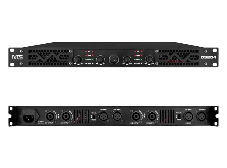 Nts D3204 ดิจิตอลโปรเซสเซอร์ลำโพง 2 อินพุต 4 เอาต์พุต พร้อม Dsp และ Lcd Display