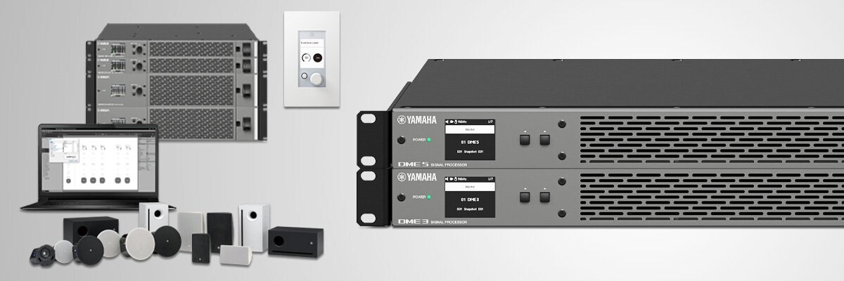 Yamaha Dme5 ดิจิตอลออดิโอโปรเซสเซอร์ 96khz พร้อมระบบ Dante 64x64 และ 4-Ch Flexible I/o