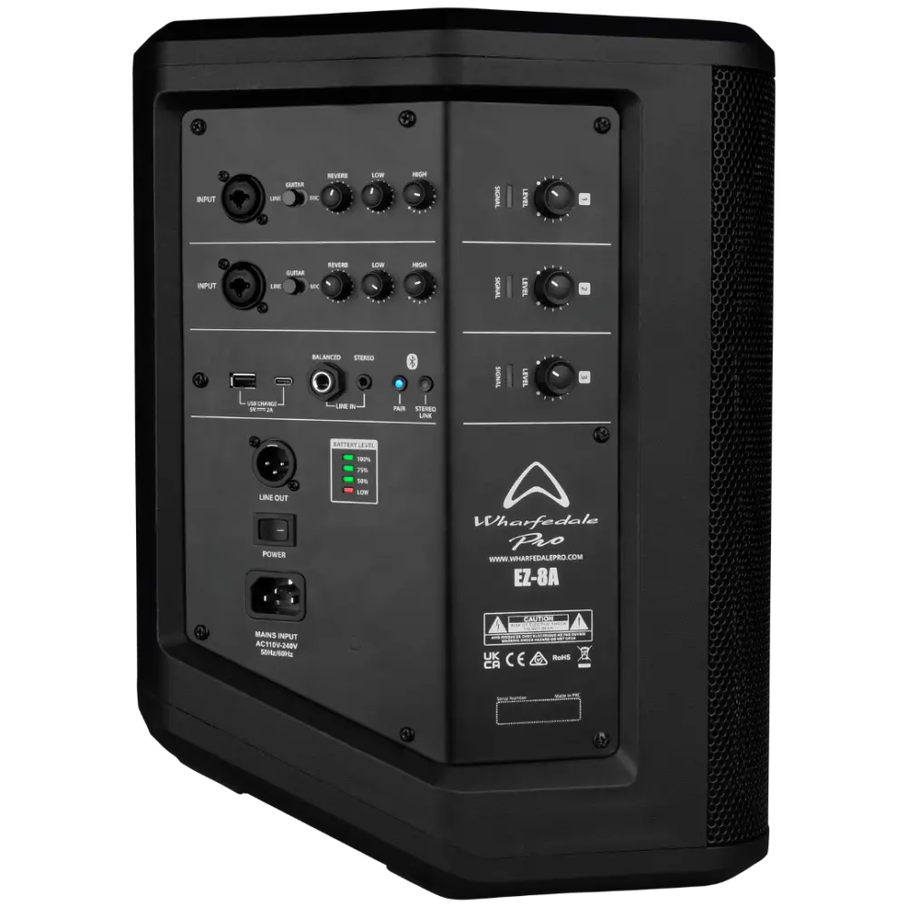Ez 8a Left Wharfedale Pro Ez-8a ลำโพง Active Portable Pa พร้อมแบตเตอรี่ และ Bluetooth