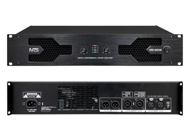 Nts Mg-8002 ดิจิตอลโปรเซสเซอร์ลำโพง 8 อินพุต 2 เอาต์พุต พร้อม Auto Mixer และ Dsp