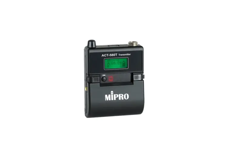 Mipro Act-580t เครื่องส่งสัญญาณไมโครโฟนไร้สายดิจิทัลแบบ Bodypack 5.8 Ghz