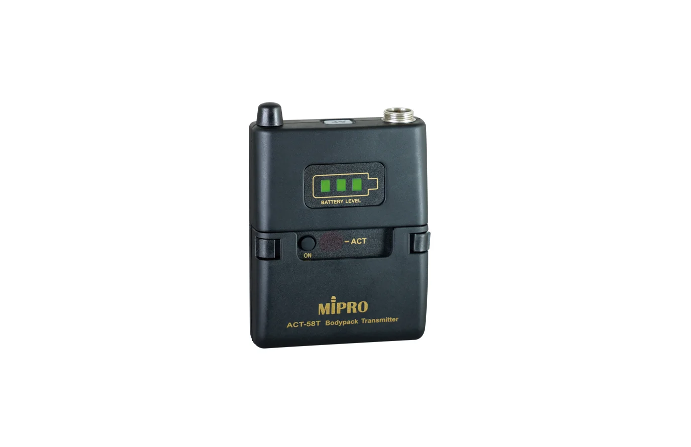 Mipro Act 58t 1 Mipro Act-58t เครื่องส่งสัญญาณไมโครโฟนไร้สายดิจิทัลแบบ Bodypack 5.8 Ghz สำหรับระบบ Pa