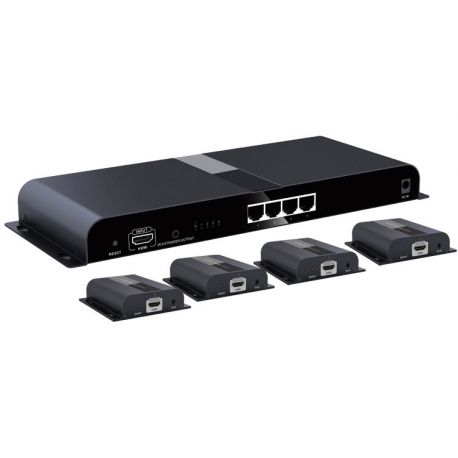 Nexis Lh-104eb 120m 1080p 1 In 4 Out Hdmi Splitter & Extender Over Cat6