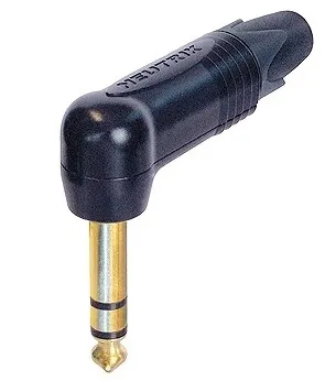 Np3rx B 8 11zon Neutrik Np3rx-B หัวแจ็คโฟน 6.35 มม. Trs ตัวผู้ แบบงอ 90° สีดำ Gold Plated
