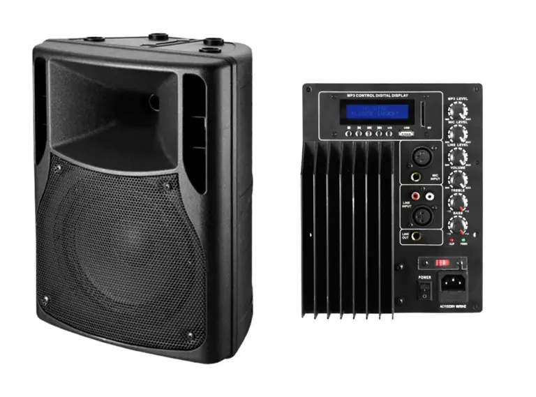 Nts Pd-10au ตู้ลำโพง 2 ทาง ขนาด 10 นิ้ว พร้อมแอมป์ Usb / Bluetooth กำลังขับ 150w Rms
