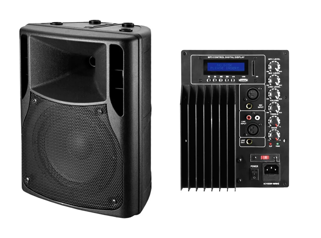 Pd 10au 8 11zon Nts Pd-10au ตู้ลำโพง 2 ทาง ขนาด 10 นิ้ว พร้อมแอมป์ Usb / Bluetooth กำลังขับ 150w Rms