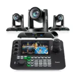 Tenveo Tevo-Kb300pro คอนโทรลเลอร์ควบคุมกล้อง Ptz พร้อมจอ 7 นิ้ว Quad Preview รองรับ Ndi และ Poe