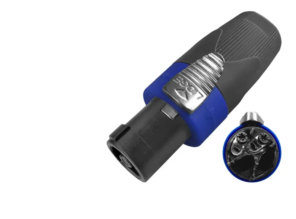 Ym 502 Blue 5 11zon Nts Ym-502 ปลั๊กสปีคคอน 2 ขา สำหรับเข้าสาย