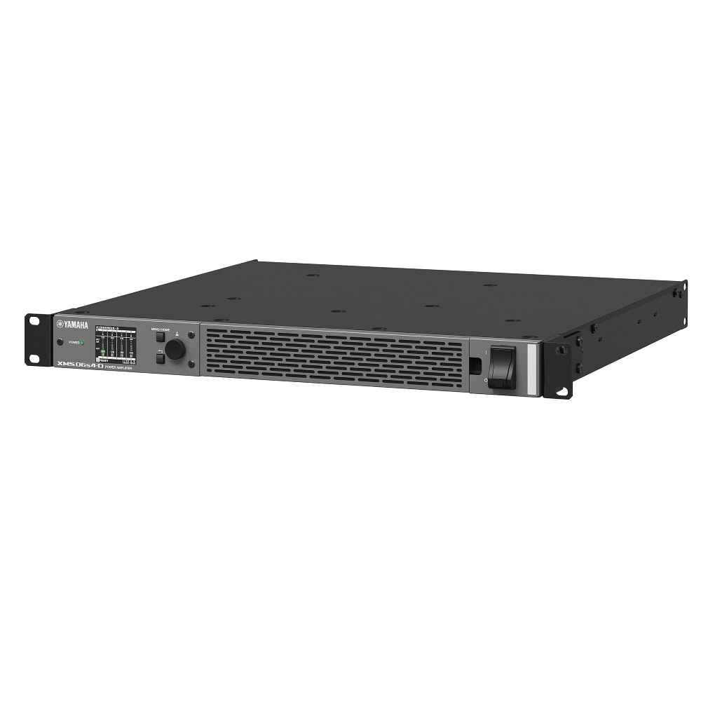 Yamaha Xms06s4 D Left Yamaha Xms06s4-D พาวเวอร์แอมป์ 4 แชนแนล 600w รองรับระบบ Dante (1u)