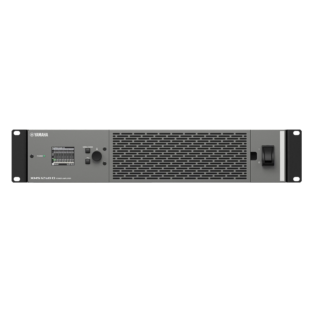 Yamaha Xms12s8 D Front Yamaha Xms12s8-D พาวเวอร์แอมป์ 8 แชนแนล 1200w รองรับระบบ Dante (ขนาด 2u)