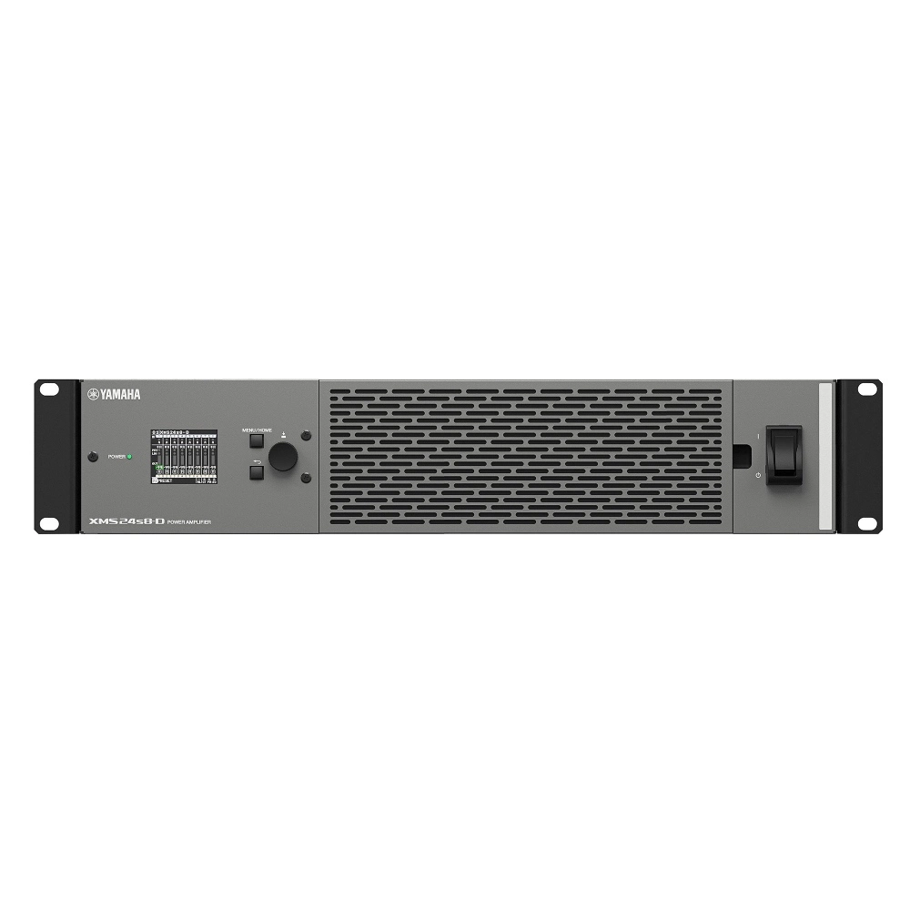 Yamaha Xms24s8 D Front Yamaha Xms24s8-D พาวเวอร์แอมป์ 8 แชนแนล 600w รองรับระบบ Dante (ขนาด 2u)