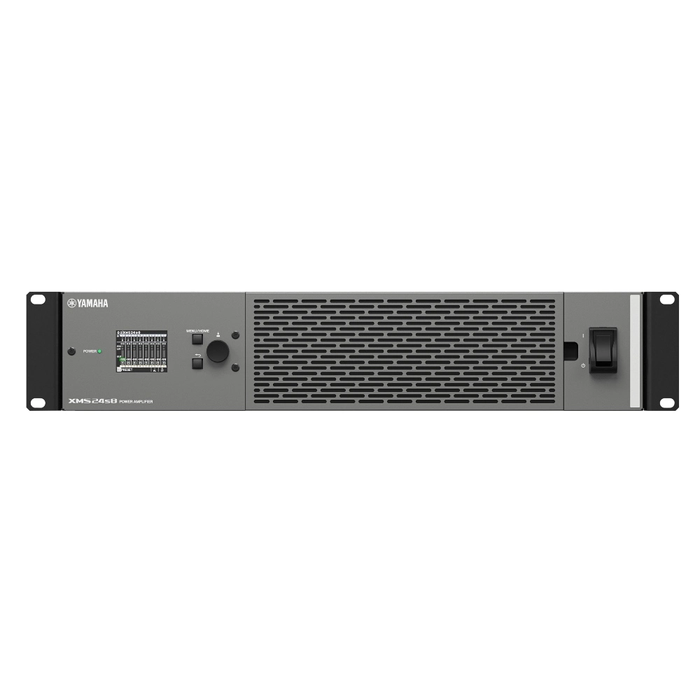 Yamaha Xms24s8 Front Yamaha Xms24s8 พาวเวอร์แอมป์ 8 แชนแนล 600w พร้อม Dsp ในตัวและระบบ Power Sharing (2u)