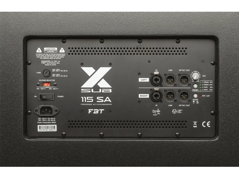 Fbt X Sub115sa 3 11 11zon Fbt X-Sub115sa ซับวูฟเฟอร์แบบแอคทีฟ 15 นิ้ว Active Subwoofer