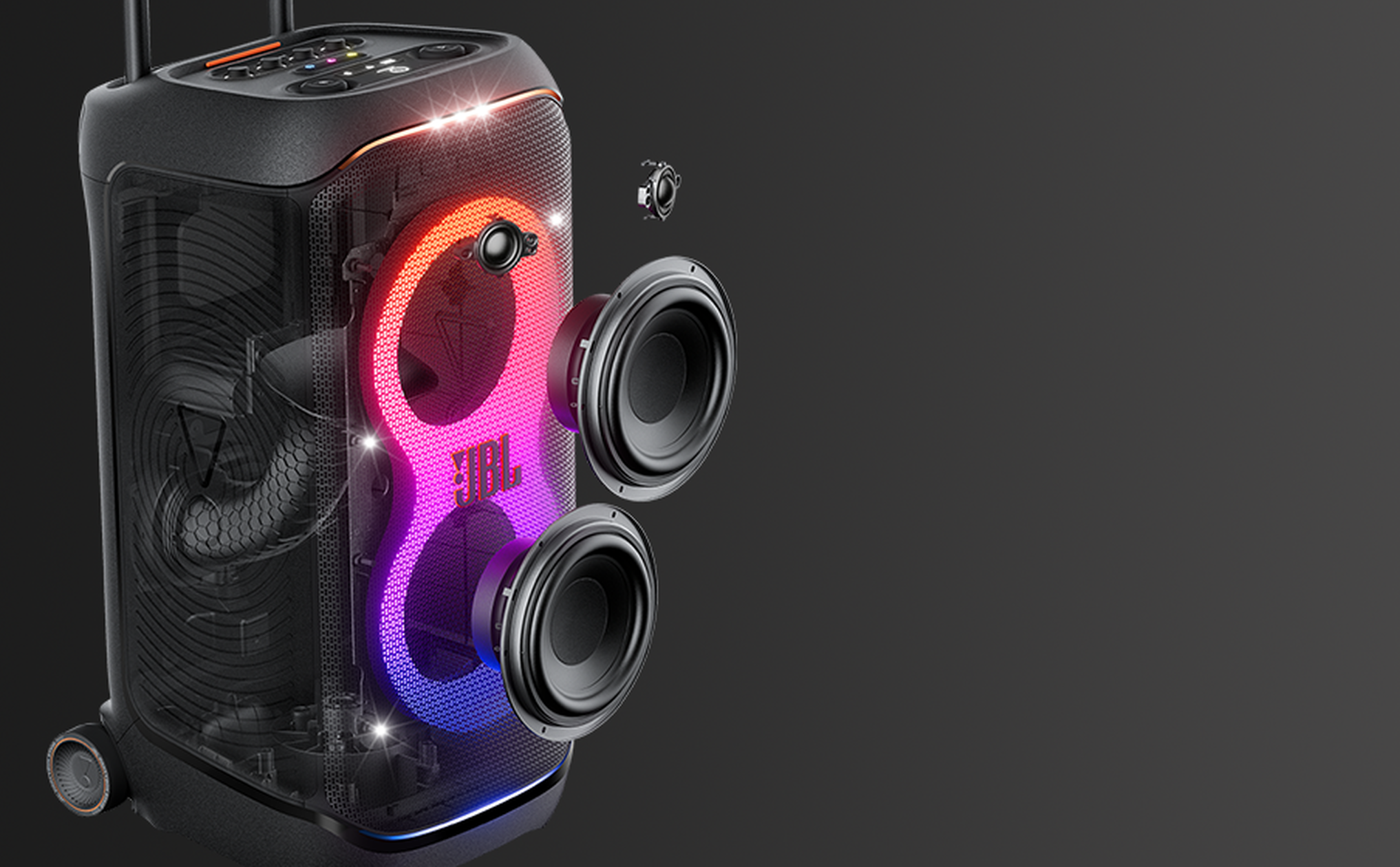 Jbl Partybox Stage 320 ลำโพงปาร์ตี้บลูทูธไร้สาย พลังเสียง 240w