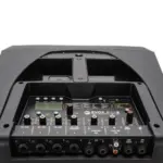 Rcf Evox Jmix8 ชุดลำโพงคอลัมน์แอคทีฟพร้อมมิกเซอร์ดิจิทัล ซับวูฟเฟอร์และล้อลาก Active Column Array System - Black