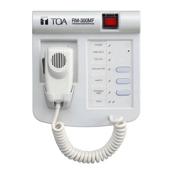 Toa Rm-300mf Vm Fireman's Microphone Emergency Remote Microphone ไมโครโฟนประกาศฉุกเฉิน