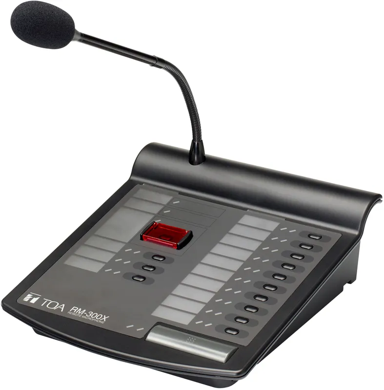 Rm 300x 16 11zon Toa Rm-300x Remote Microphone 13 Function Keys Desktop Remote Microphone