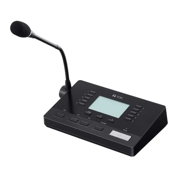 Toa Rm-500 Remote Microphone With Lcd 80 Functions ไมโครโฟนรีโมทพร้อมจอ Lcd สำหรับระบบ Vx-3000