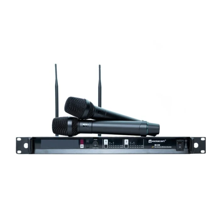 Relacart Hr32d ระบบไมโครโฟนไร้สาย Uhf แบบ 2 ช่องสัญญาณ True Diversity