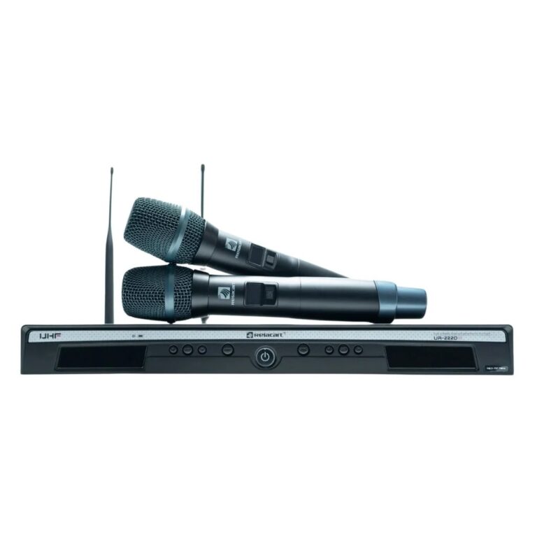 Relacart Ur222d ระบบไมโครโฟนไร้สาย Uhf แบบ 2 ช่องสัญญาณ True Diversity