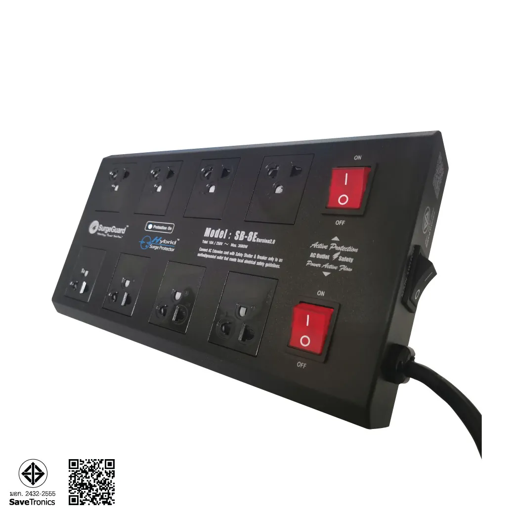 Sb 8e V2 2 2 11zon Surgeguard Sb-8e_v2 Ac Power Line Conditioner 16a 3680w เครื่องกรองกระแสไฟฟ้าและลดทอนสัญญาณรบกวน