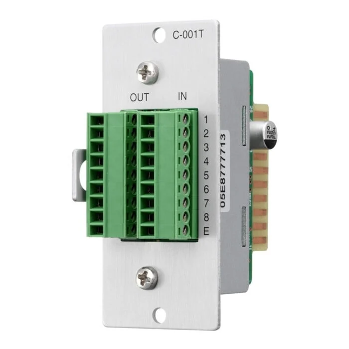 Toa C-001t โมดูลควบคุมอินพุต/เอาต์พุต 8 ช่อง สำหรับเครื่องขยายเสียง 9000 Series