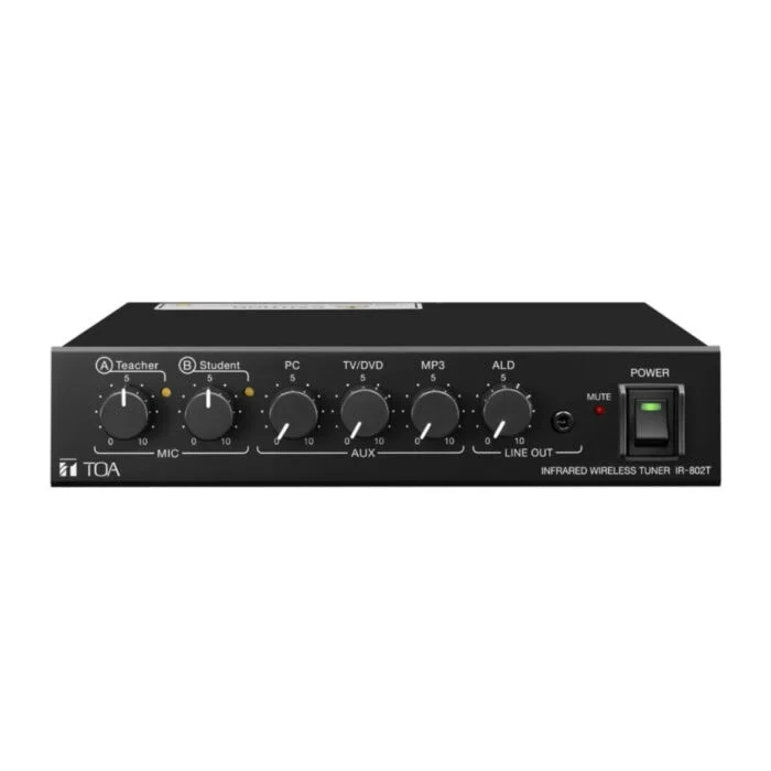 Toa Ir-702t Infrared Wireless Tuner เครื่องรับสัญญาณไมโครโฟนไร้สายอินฟราเรด 2 ช่อง
