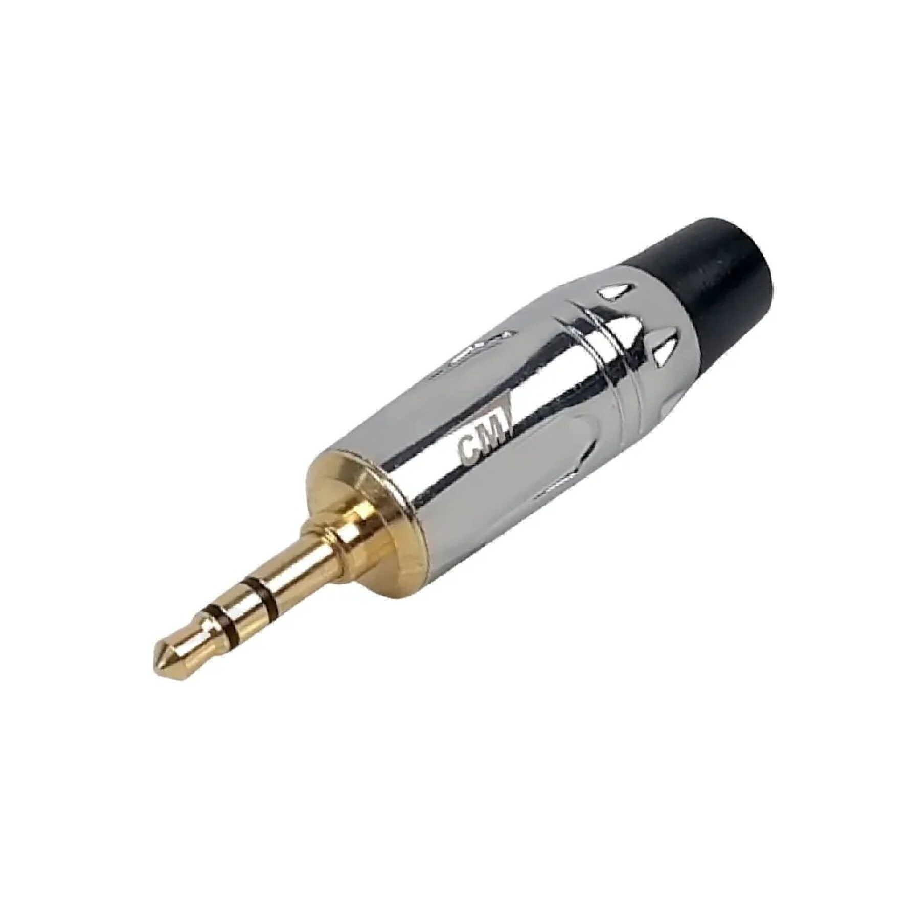 Cm Cmp3xcb-G หัวแจ็ค 3.5mm Stereo ท้ายใหญ่ บอดี้เงิน ขาทอง
