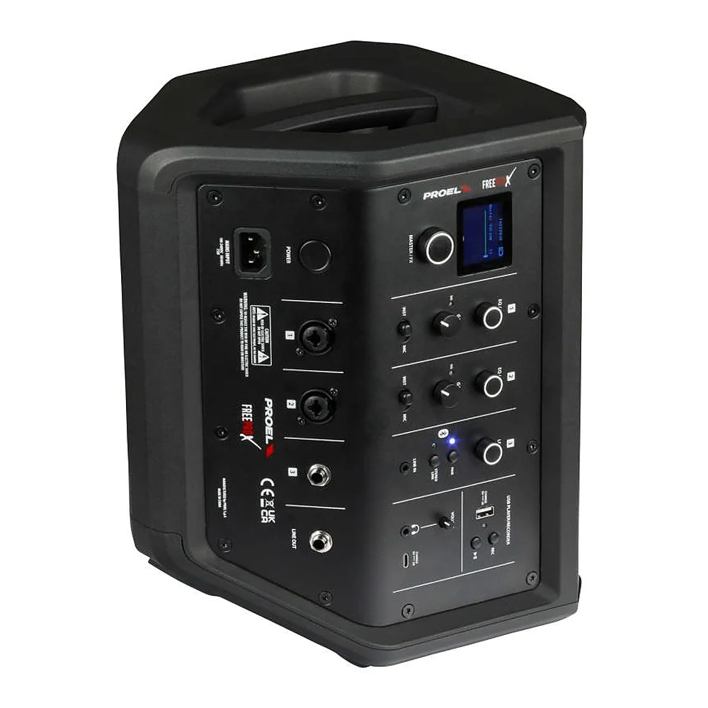 แผงดิจิทัลมิกเซอร์ด้านหลัง FREEPROX (Free Pro X) พร้อมจอสี LCD และดิจิทัลเอ็นโค้เดอร์