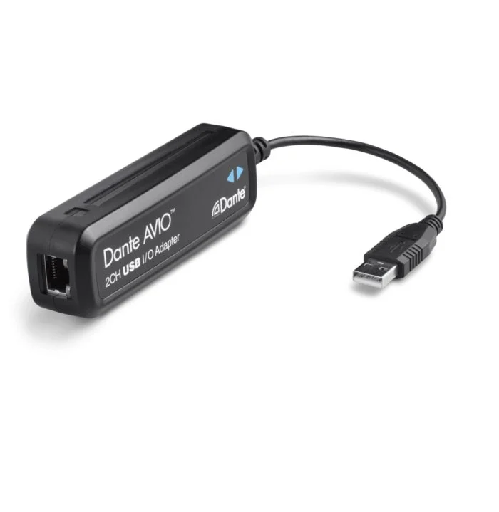 Dante Avio Adp-Usb-Au-2x2 Usb I/o Adapter 2x2 Usb Type-A สำหรับระบบ Dante