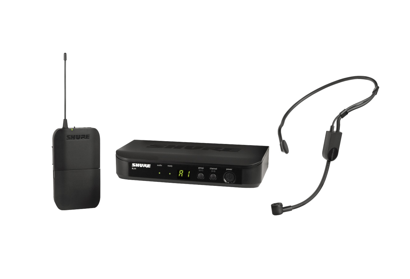 Shure Blx14th/p31-Q12 ชุดไมโครโฟนไร้สายแบบคาดศีรษะ พร้อมตัวส่งสัญญาณและหัวไมค์ Pga31