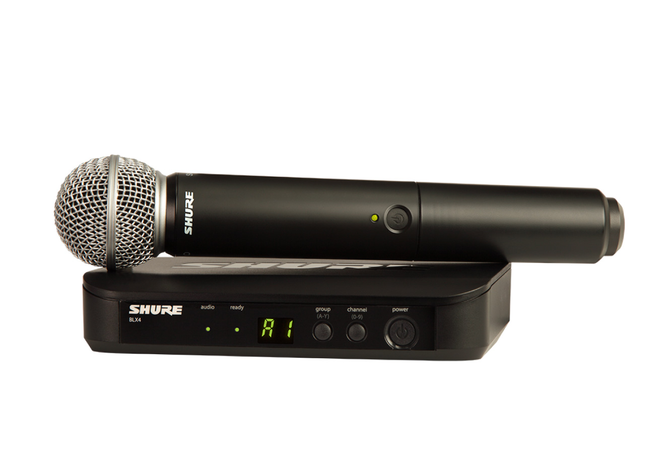 Shure Blx24th/sm58-Q12 ชุดไมโครโฟนไร้สาย พร้อมหัวไมโครโฟน Sm58® ย่านความถี่ Q12