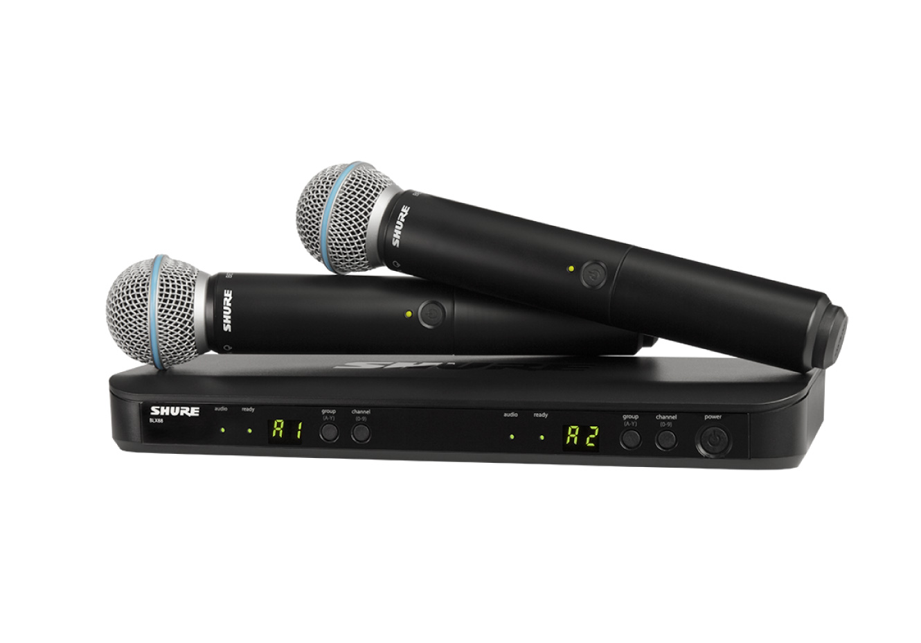 Shure Blx288th/beta58-Q12 ชุดไมโครโฟนไร้สายคู่ พร้อมหัวไมโครโฟน Beta® 58a ย่านความถี่ Q12