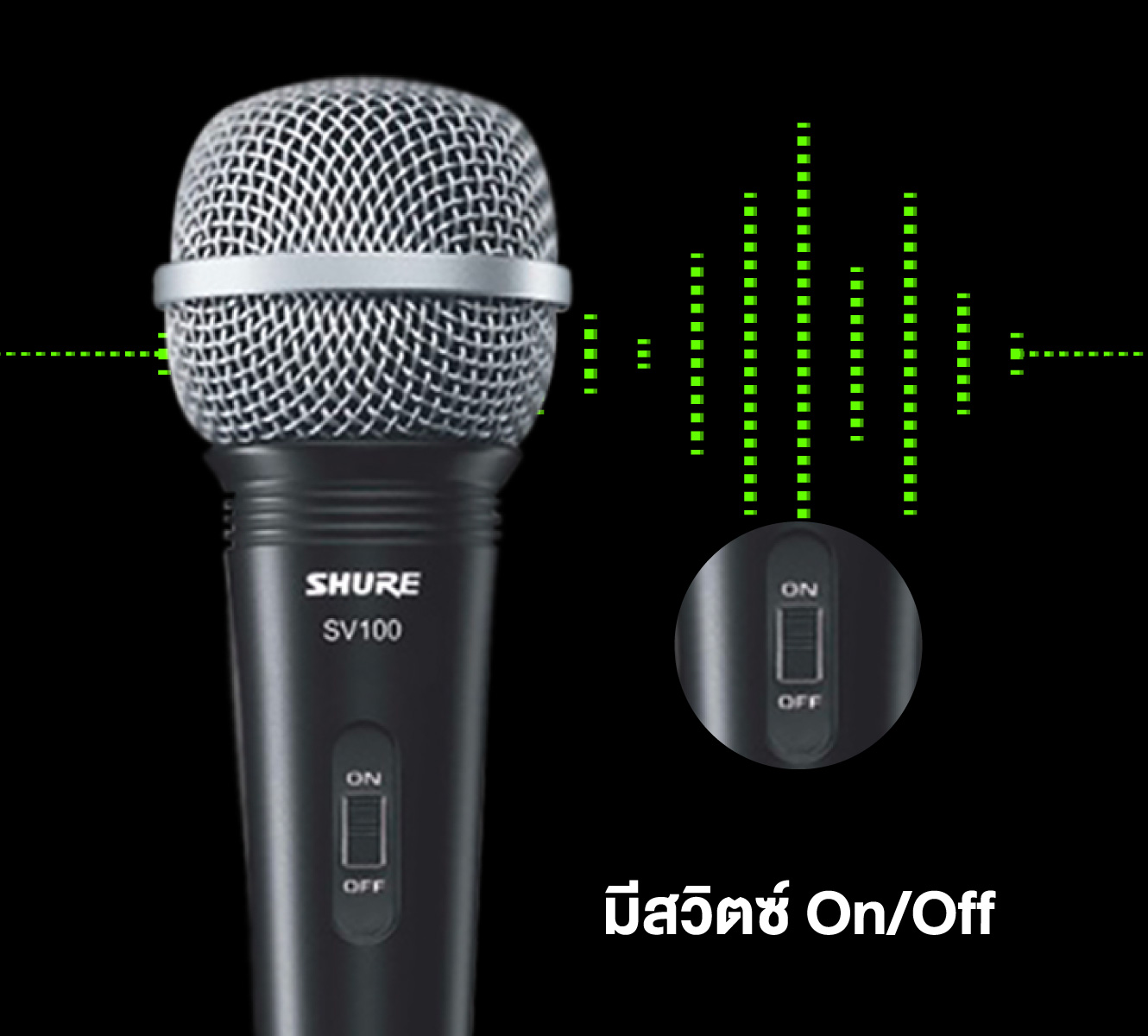 Shure Sv100 ไมโครโฟนไดนามิกอเนกประสงค์ สำหรับพูดและร้องเพลง พร้อมสาย Jack Phone