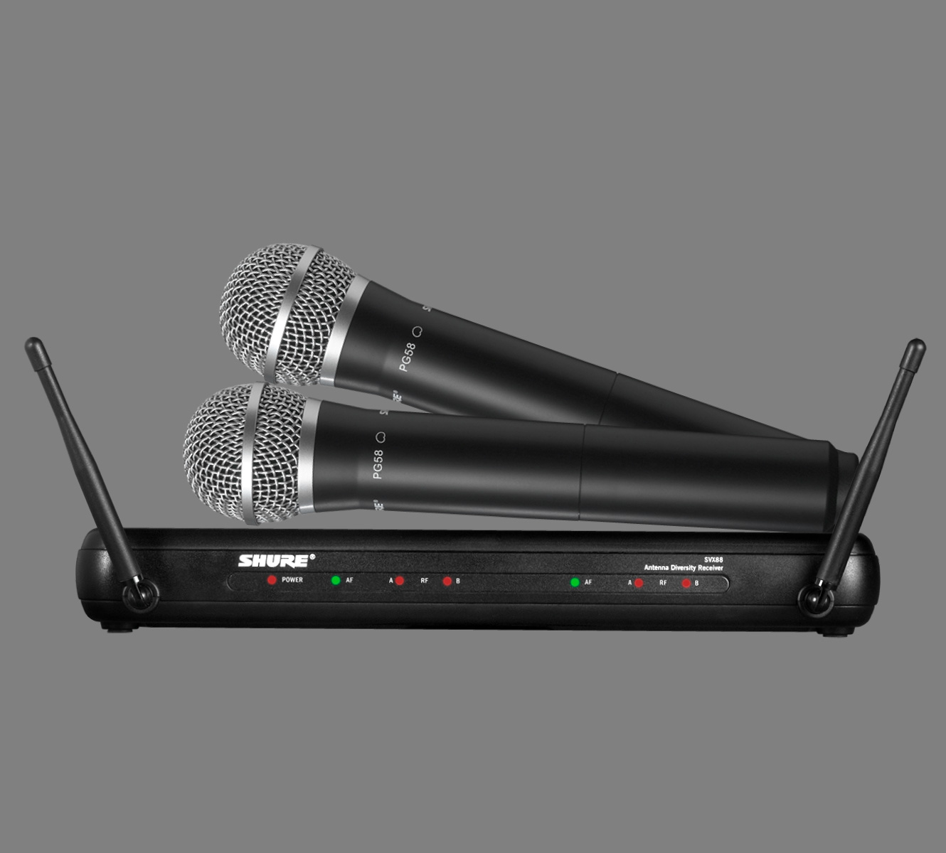 Shure Svx288th/pg58-Q12 ชุดไมโครโฟนไร้สาย พร้อมไมโครโฟน Pg58 ย่านความถี่ Q12